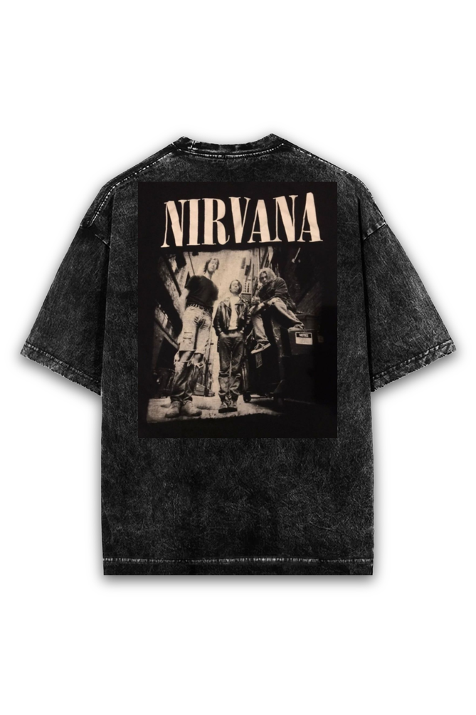 NIRVANA ALLEY VIBES Unisex Acid Wash Oversized Classic T-shirt