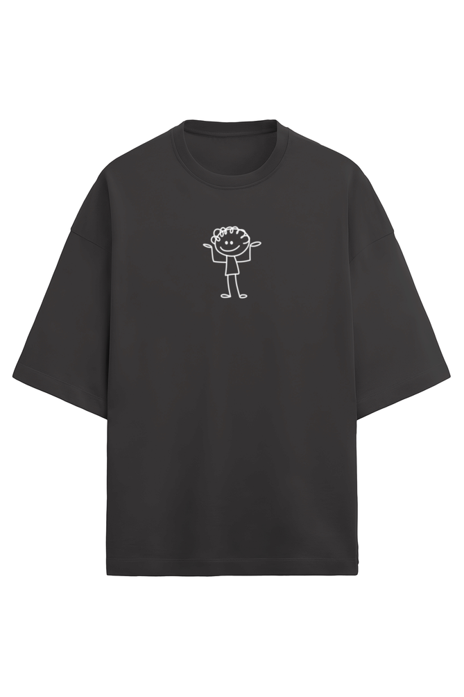 hand drawn Unisex Terry Oversized T-Shirt