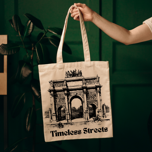 Timeless Streets Zipper  tote bag