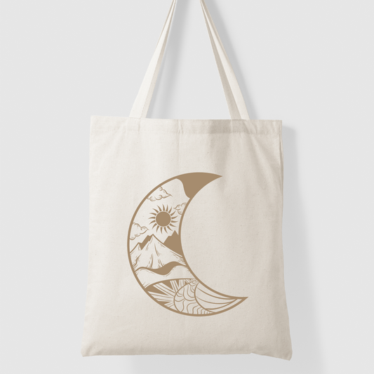 Half Moon Wanderer Zipper tote bag