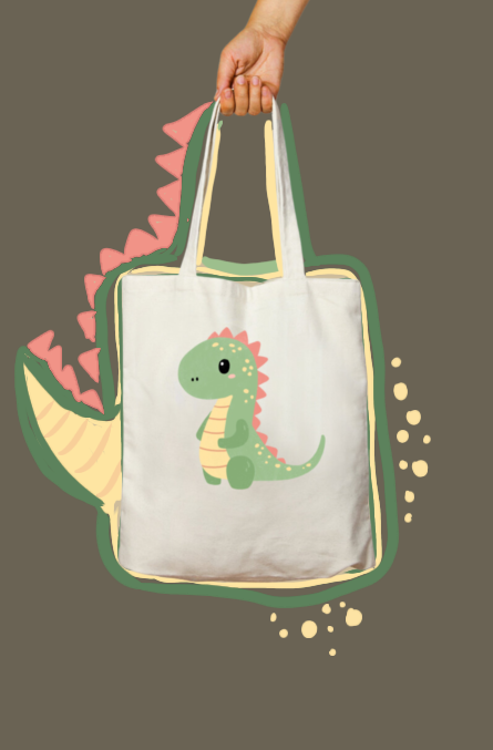 Dino Love tote bag